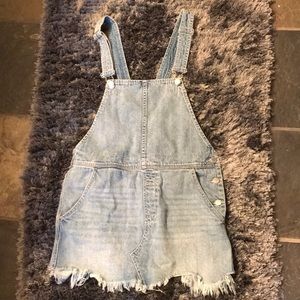 Free People Denim Overall Dress